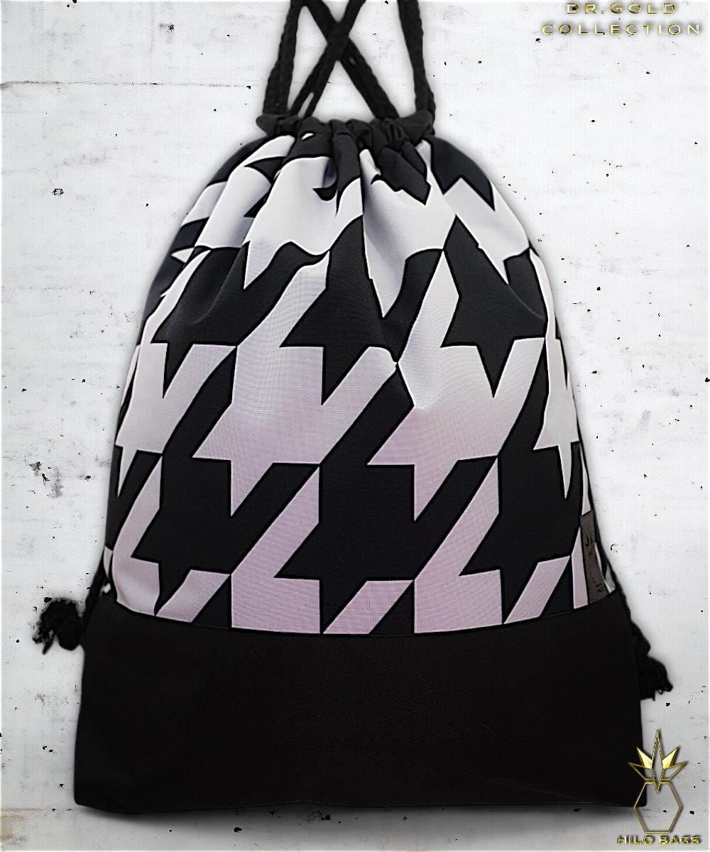 1. DR GOLD - Gymbag - unique - statement - colorful - vibrant - backpack - artistic drawstring - premium - designer - pattern - handmade