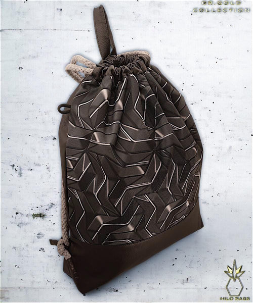 10. DR GOLD - Gymbag - unique - statement - colorful - vibrant - backpack - artistic drawstring - premium - designer - pattern - handmade