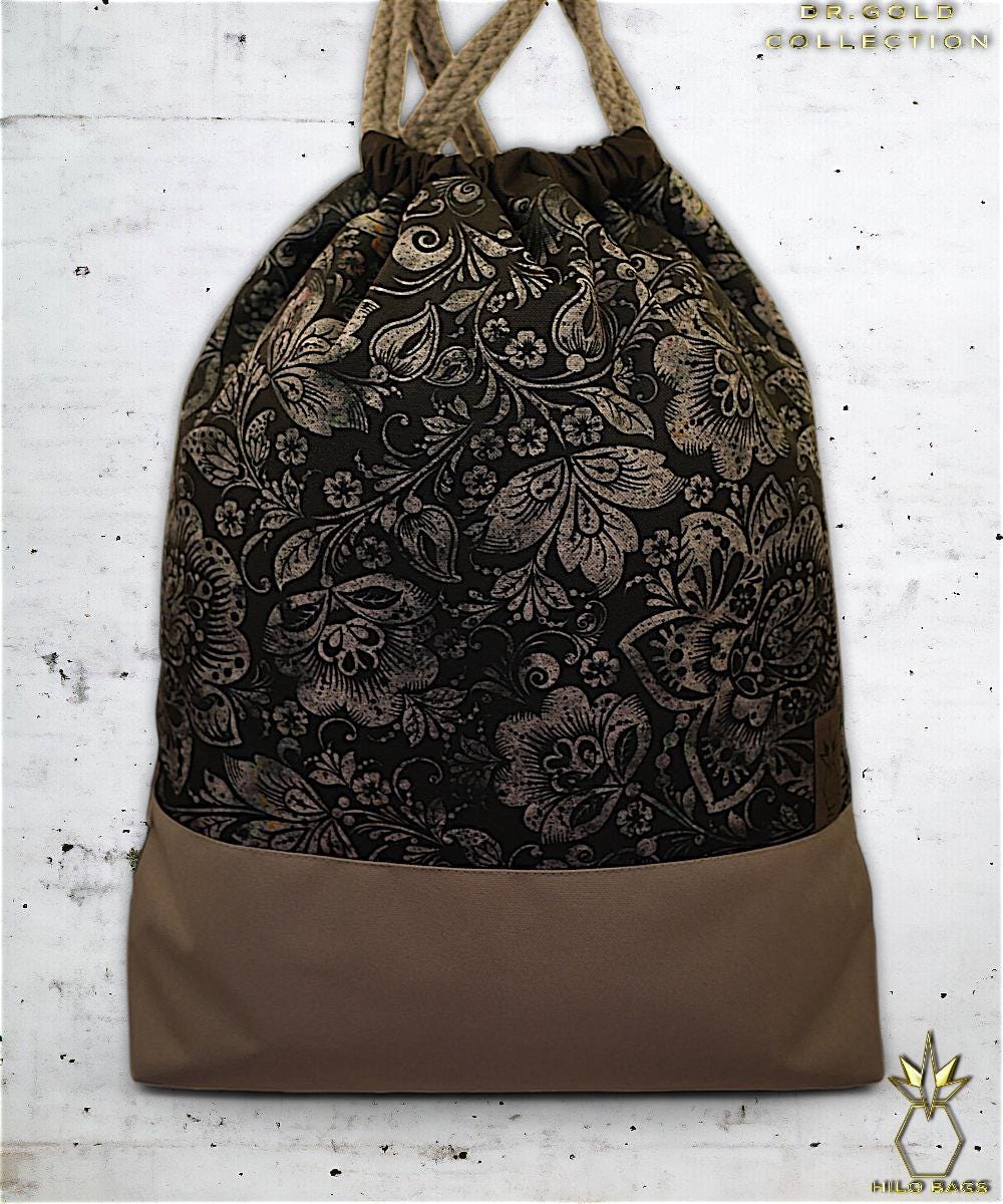 12. DR GOLD - Gymbag - unique - statement - colorful - vibrant - backpack - artistic drawstring - premium - designer - pattern - handmade