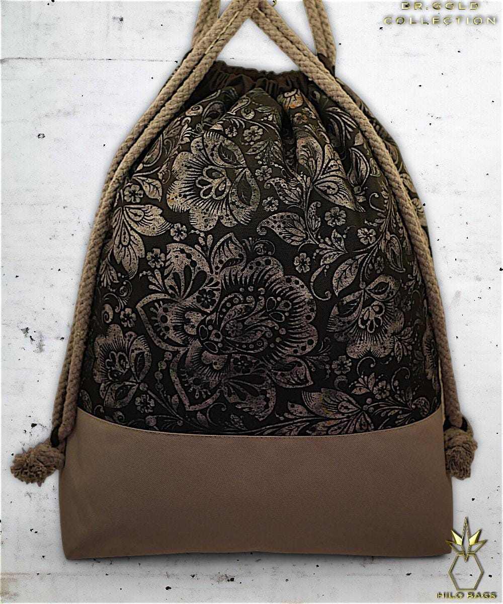 12. DR GOLD - Gymbag - unique - statement - colorful - vibrant - backpack - artistic drawstring - premium - designer - pattern - handmade