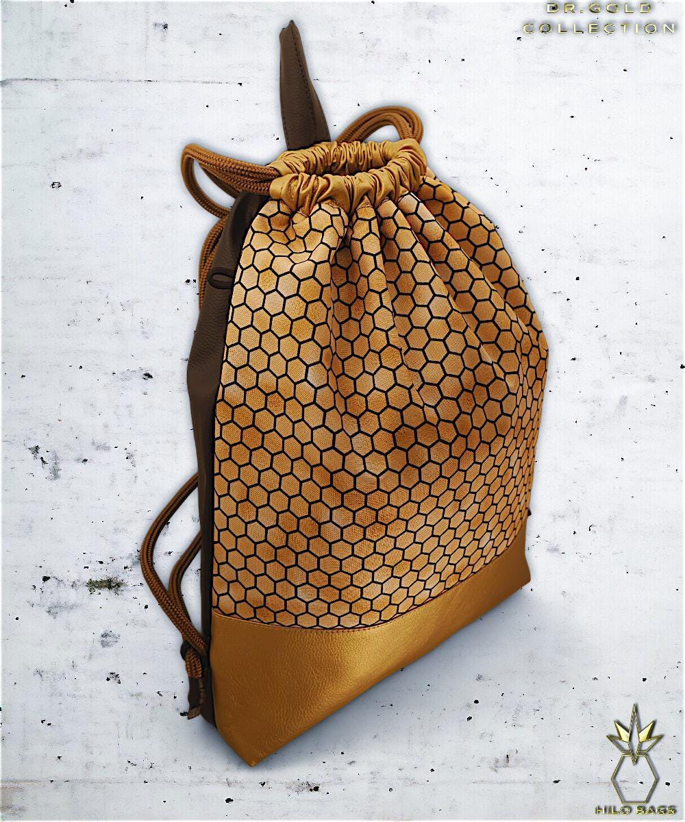 17. DR GOLD - Gymbag - unique - statement - colorful - vibrant - backpack - artistic drawstring - premium - designer - pattern - handmade