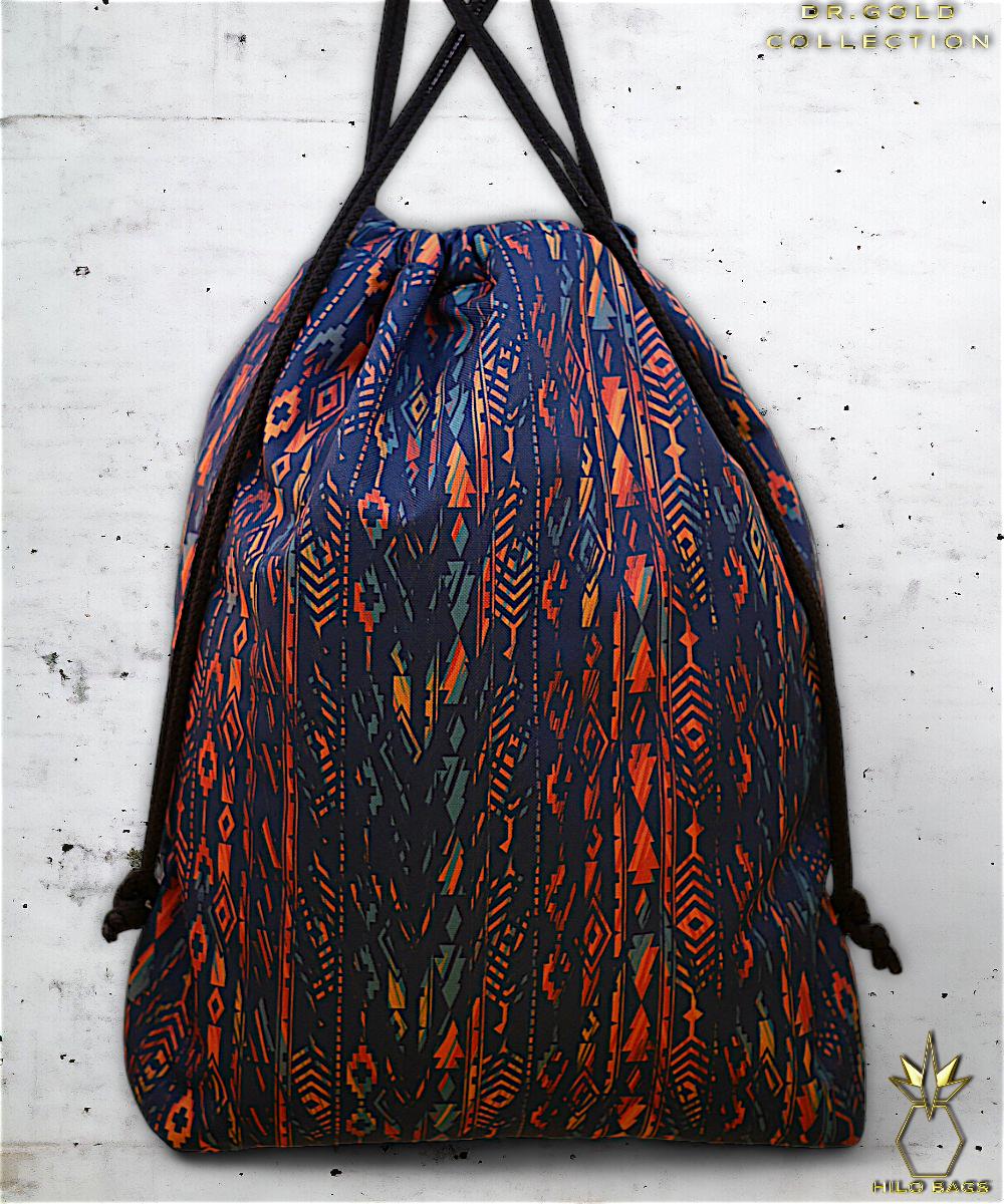 22. DR GOLD - Gymbag - unique - statement - colorful - vibrant - backpack - artistic drawstring - premium - designer - pattern - handmade