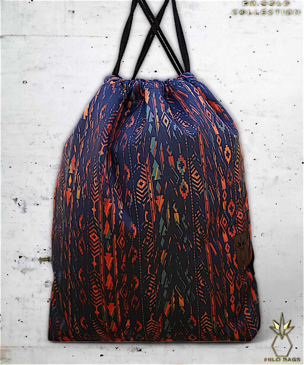 22. DR GOLD - Gymbag - unique - statement - colorful - vibrant - backpack - artistic drawstring - premium - designer - pattern - handmade