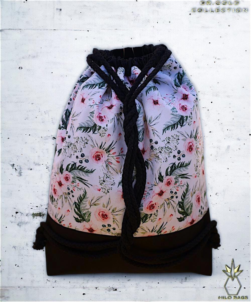26. DR GOLD - Gymbag - einzigartig - Statement - farbenfroh - lebendig - Rucksack - künstlerischer Kordelzug - Premium - Designer - Muster - handgemacht