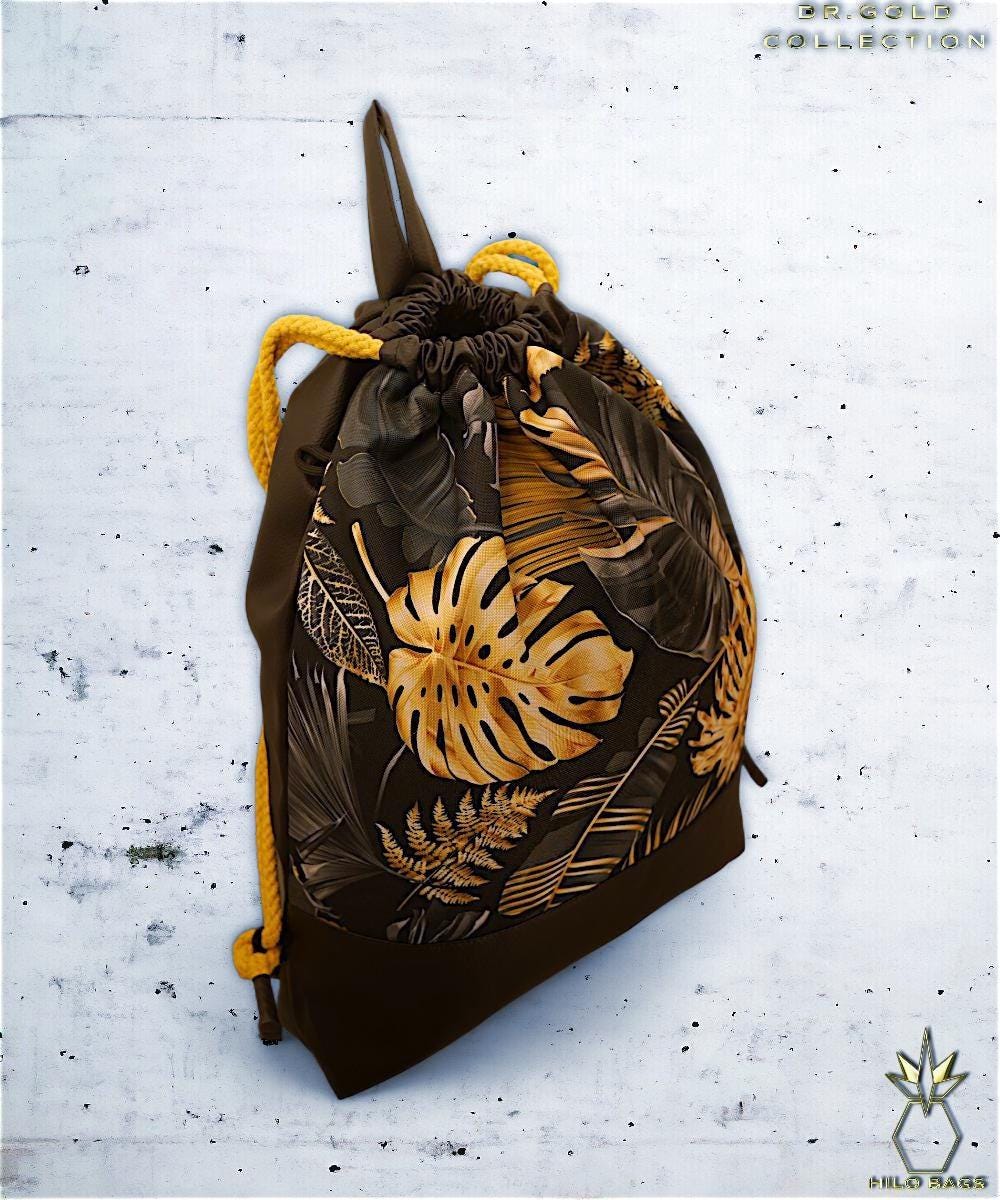 31. DR GOLD - Gymbag - einzigartig - Statement - farbenfroh - lebendig - Rucksack - künstlerischer Kordelzug - Premium - Designer - Muster - handgefertigt