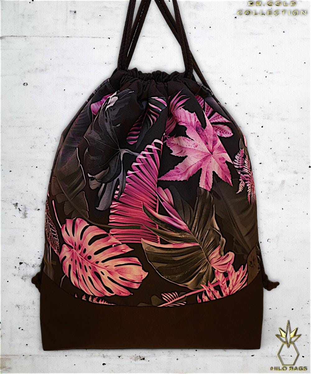 32. DR GOLD - Sportbeutel - einzigartig - Statement - farbenfroh - Gold - Rucksack - künstlerischer Kordelzug - Premium - Designer - Muster - handgefertigt