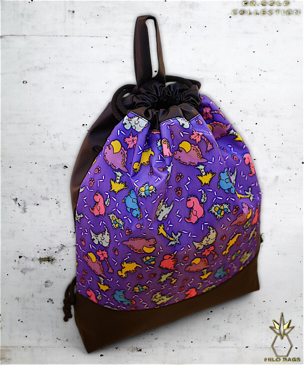 37. DR GOLD - Sportbeutel - einzigartig - Statement - farbenfroh - lebendig - Rucksack - künstlerischer Kordelzug - Premium - Designer - Muster - handgemacht