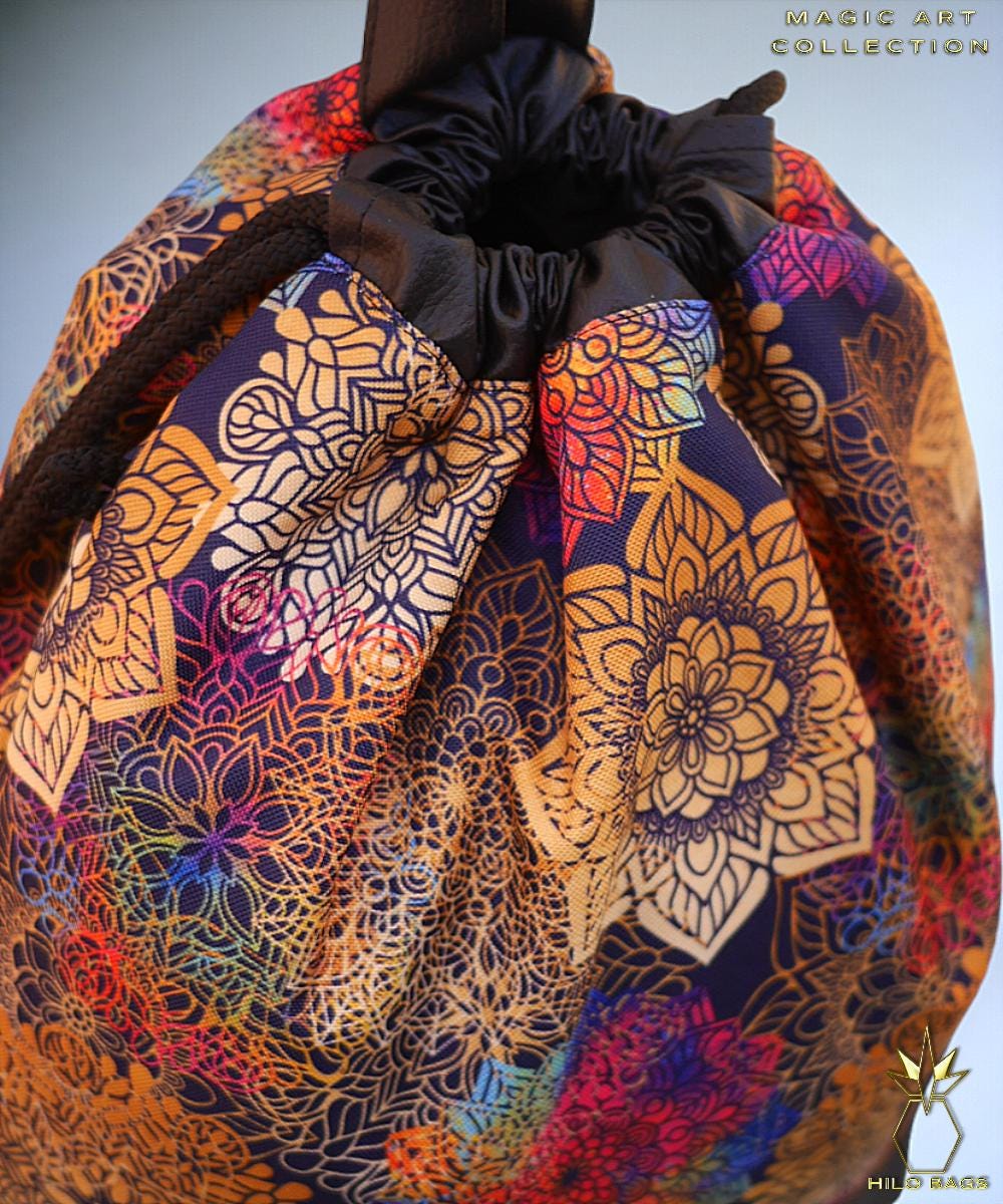 1. MAGIC ART - Gymbag - mandala - psychedelic - ozora - festival - artistic -pearlcanvas - waterrepellent - unique - oversized - handmade