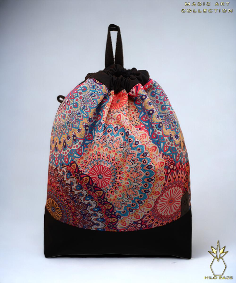 7. MAGIC ART - Gym Bag - mandala - psychedelic - Ozora - festival - artistic - pearl canvas - water repellent - unique - oversized - handmade