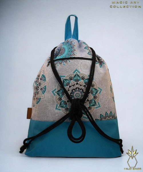 10. MAGIC ART - Gymbag - mandala - psychedelic - ozora - festival - artistic -pearlcanvas - waterrepellent - unique - oversized - handmade