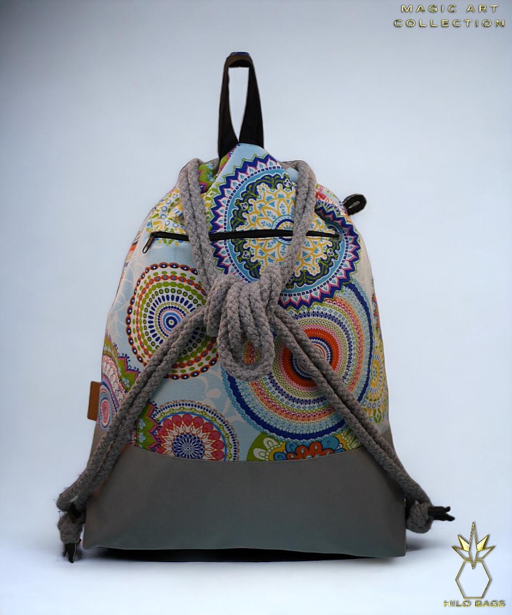 14. MAGIC ART - Gymbag - mandala - psychedelic - ozora - festival - artistic -pearlcanvas - waterrepellent - unique - oversized - handmade