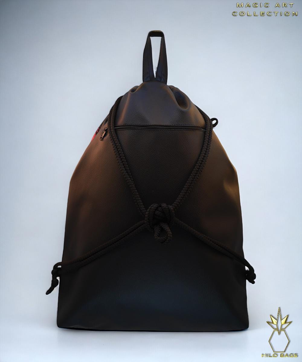 21. MAGIC ART - Gymbag - mandala - psychedelic - Ozora - festival - artistic -pearl canvas - water repellent - unique - oversized - handmade