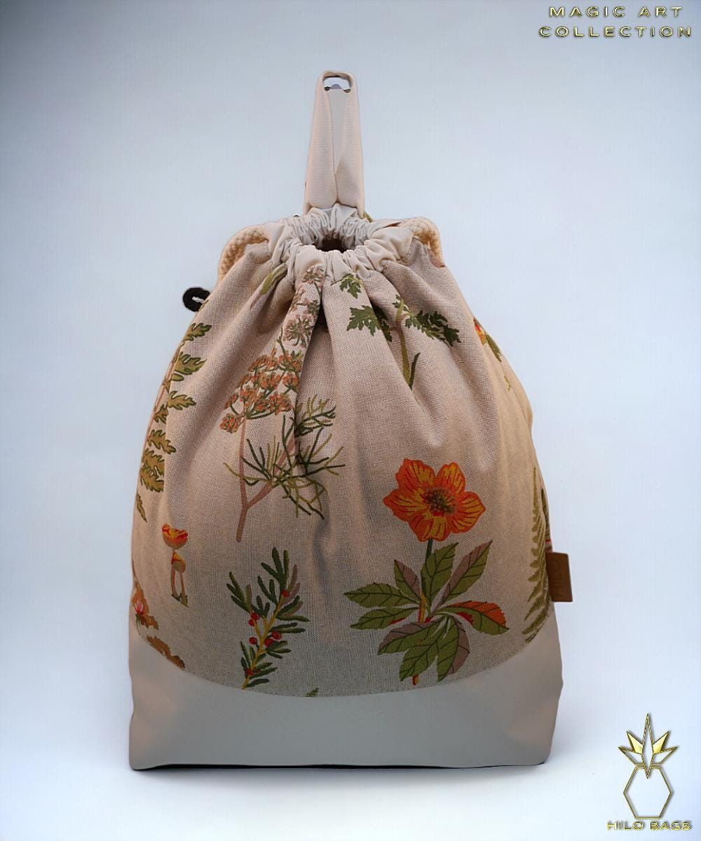 23. MAGIC ART - Gymbag - mandala - psychedelic - Ozora - festival - artistic -pearl canvas - water repellent - unique - oversized - handmade