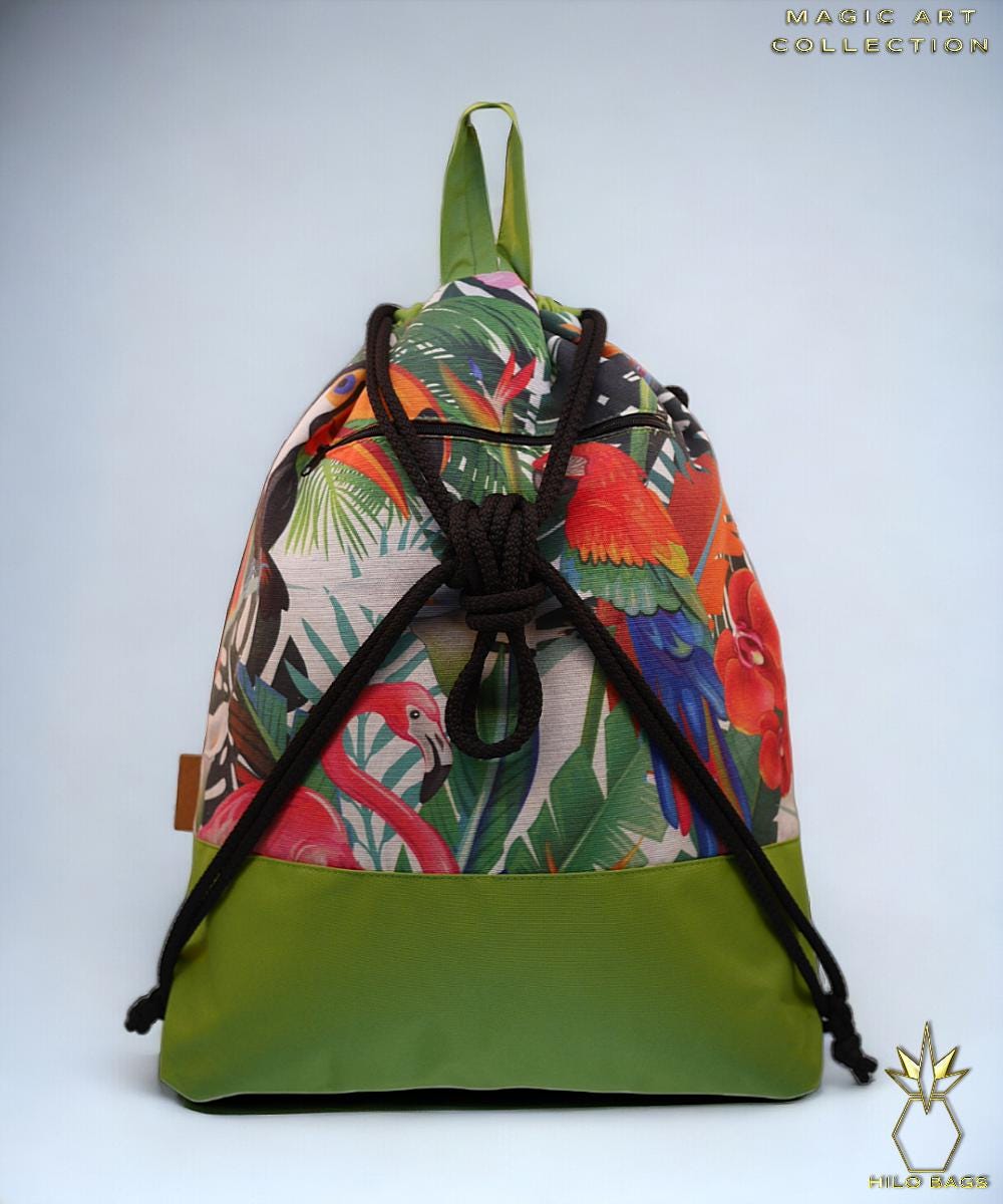25. MAGIC ART - Gym Bag - mandala - psychedelic - Ozora - festival - artistic - pearl canvas - water repellent - unique - oversized - handmade