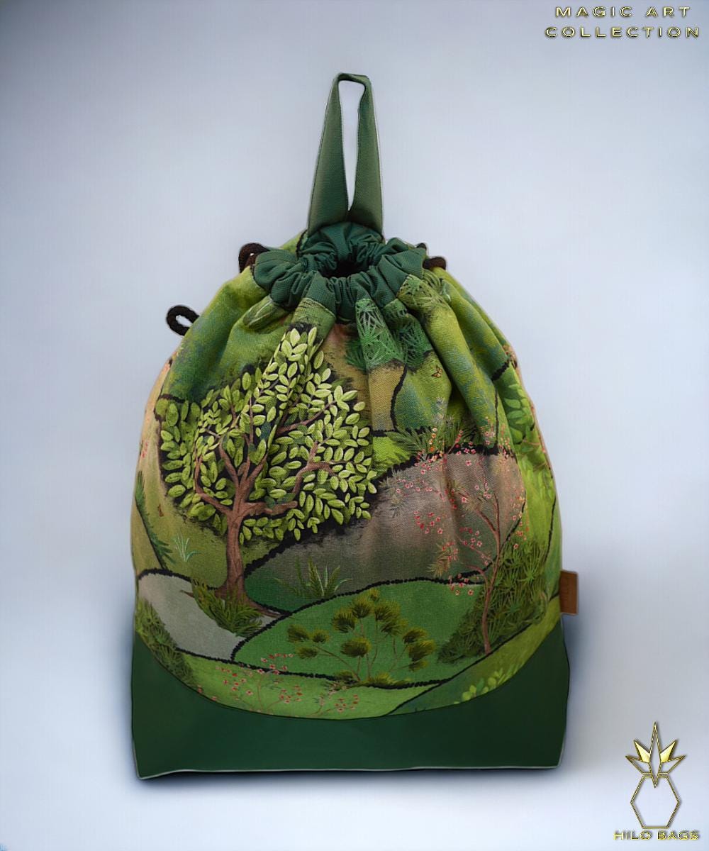 32. MAGIC ART - Gym Bag - Mandala - Psychedelic - Ozora - Festival - Artistic - Pearl Canvas - Water Repellent - Unique - Oversized - Handmade