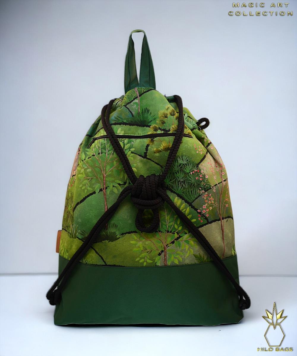 32. MAGIC ART - Gym Bag - Mandala - Psychedelic - Ozora - Festival - Artistic - Pearl Canvas - Water Repellent - Unique - Oversized - Handmade