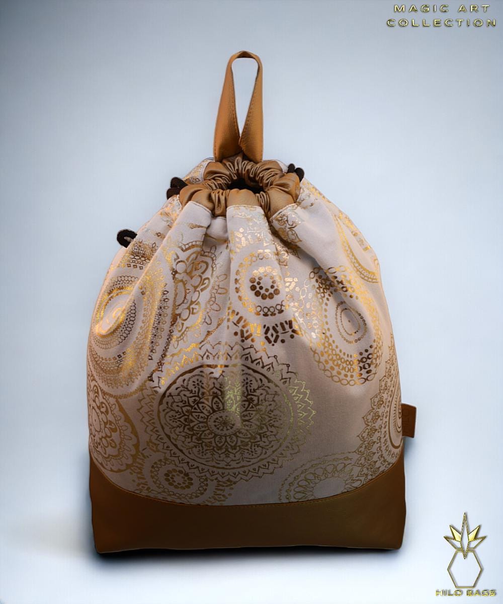35. MAGIC ART - Gym Bag - Mandala - Psychedelic - Ozora - Festival - Artistic - Pearl Canvas - Water Repellent - Unique - Oversized - Handmade