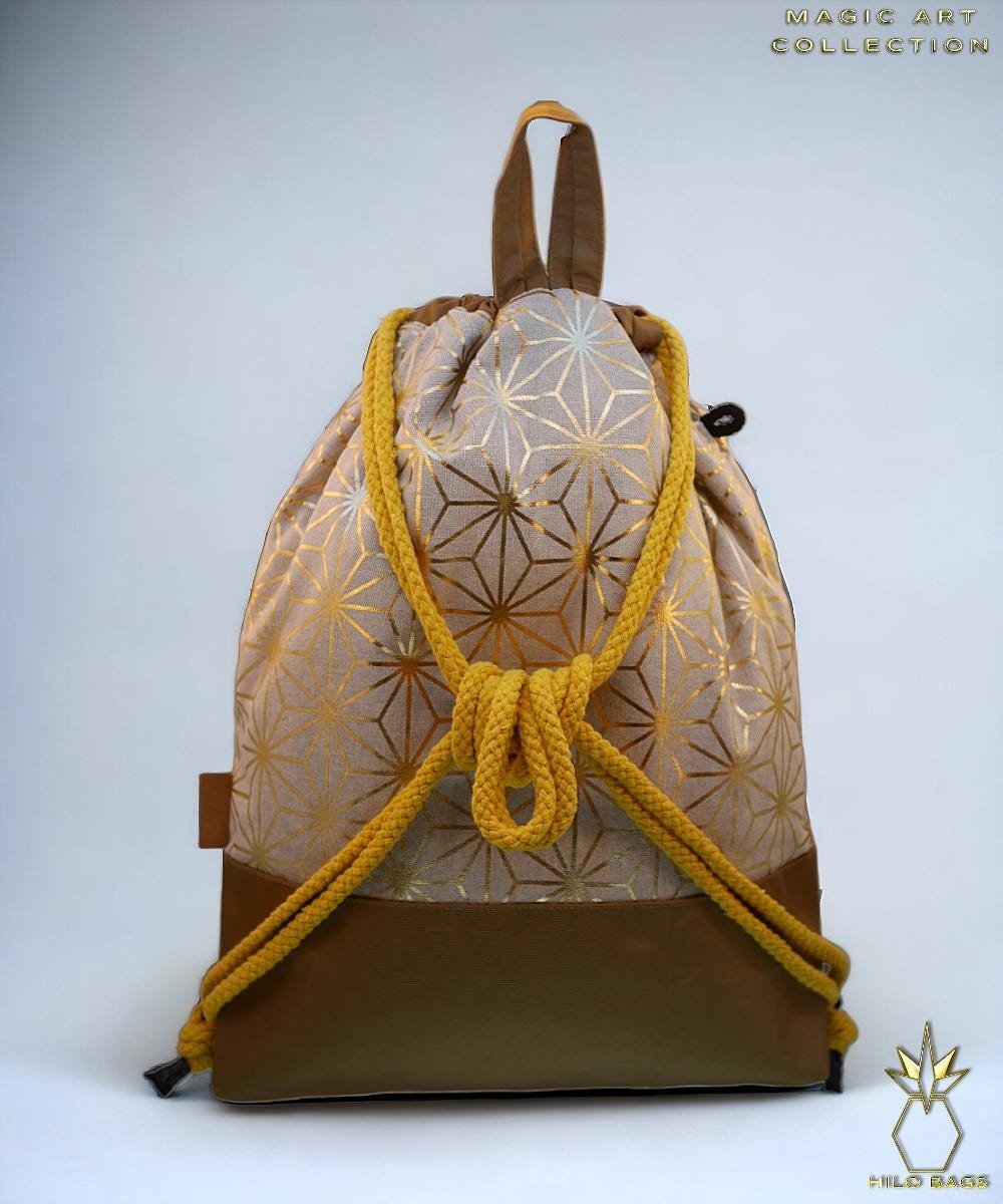 36. MAGIC ART - Gymbag - mandala - psychedelic - Ozora - festival - artistic - pearl canvas - water repellent - unique - oversized - handmade