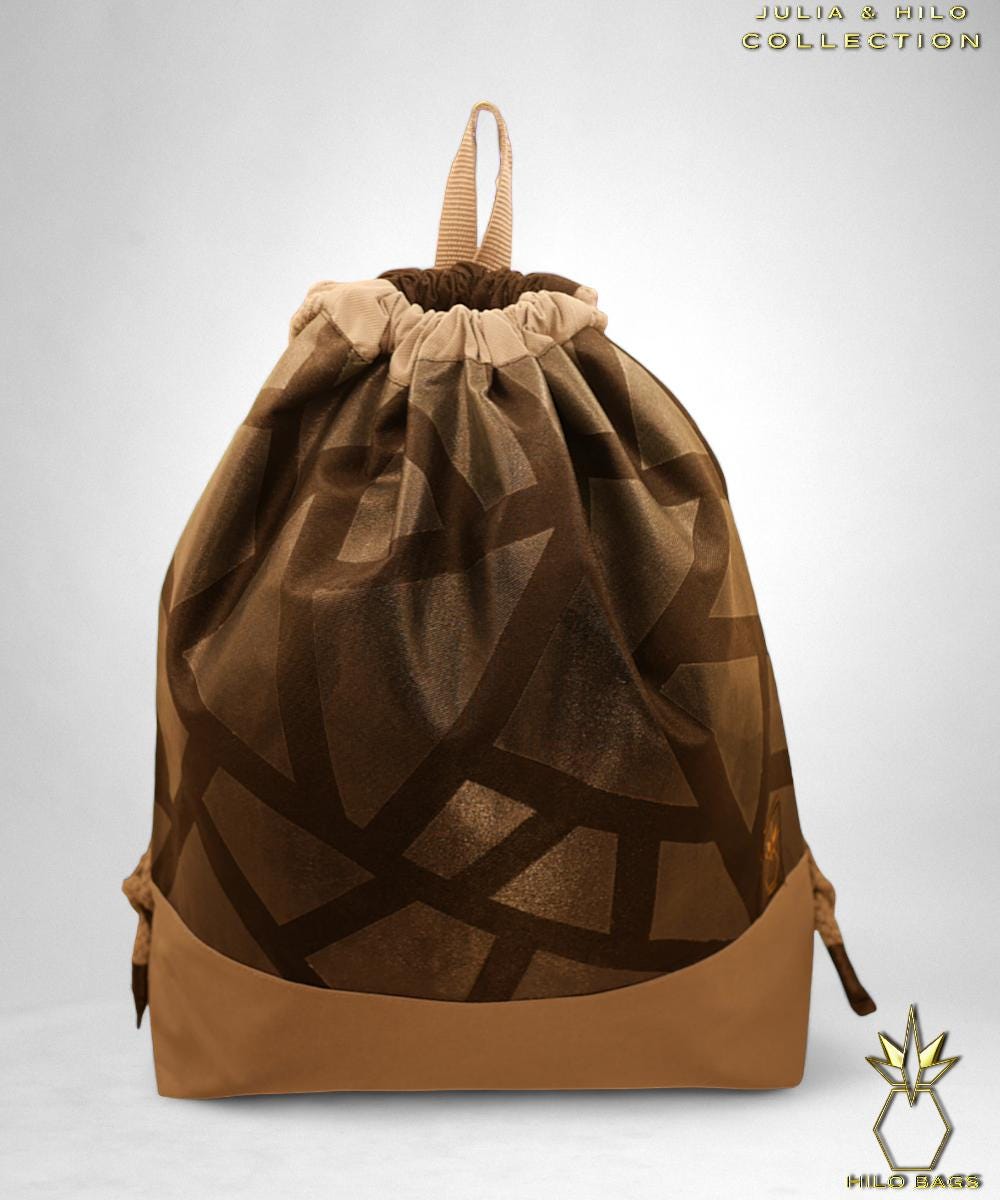 6. JULIA & HILO - Gym Bag - hand-painted - artist - collaboration - pearl-canvas - unique-art-handmade-oversized-exclusive-design-custom