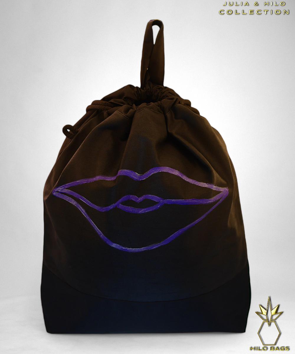 8. JULIA & HILO - Gym bag - hand-painted - UV - artist - collaboration - pearl-canvas - unique-art-handmade-oversized-exclusive-design-custom