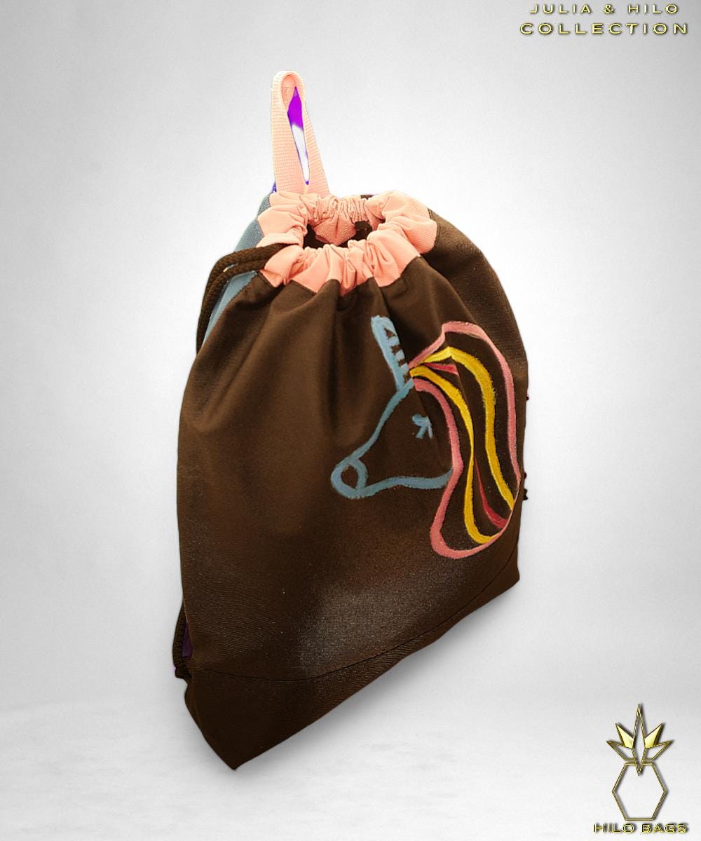 31.JULIA & HILO - Gym Bag - hand-painted - UV - artist - collaboration - pearl-canvas - unique art - handmade - oversized - exclusive design - custom