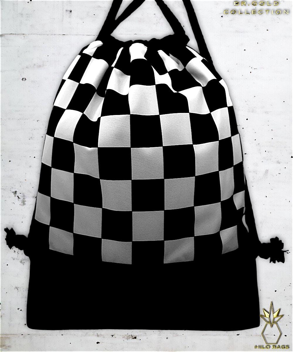 2. DR GOLD - Gymbag - einzigartig - Statement - farbenfroh - lebendig - Rucksack - künstlerischer Kordelzug - Premium - Designer - Muster - handgefertigt