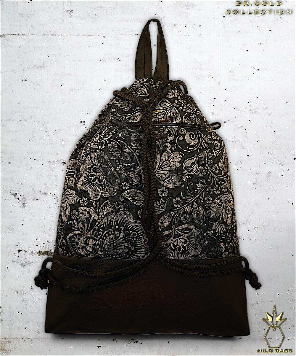 13. DR GOLD - Gymbag - unique - statement - colorful - vibrant - backpack - artistic drawstring - premium - designer - pattern - handmade