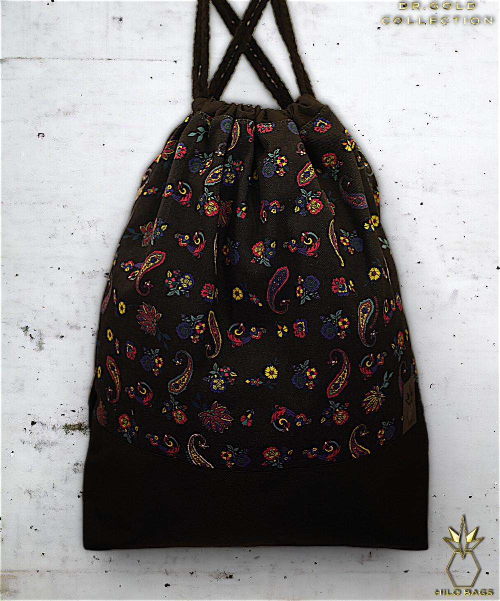 16. DR GOLD - Gymbag - unique - statement - colorful - vibrant - backpack - artistic drawstring - premium - designer - pattern - handmade
