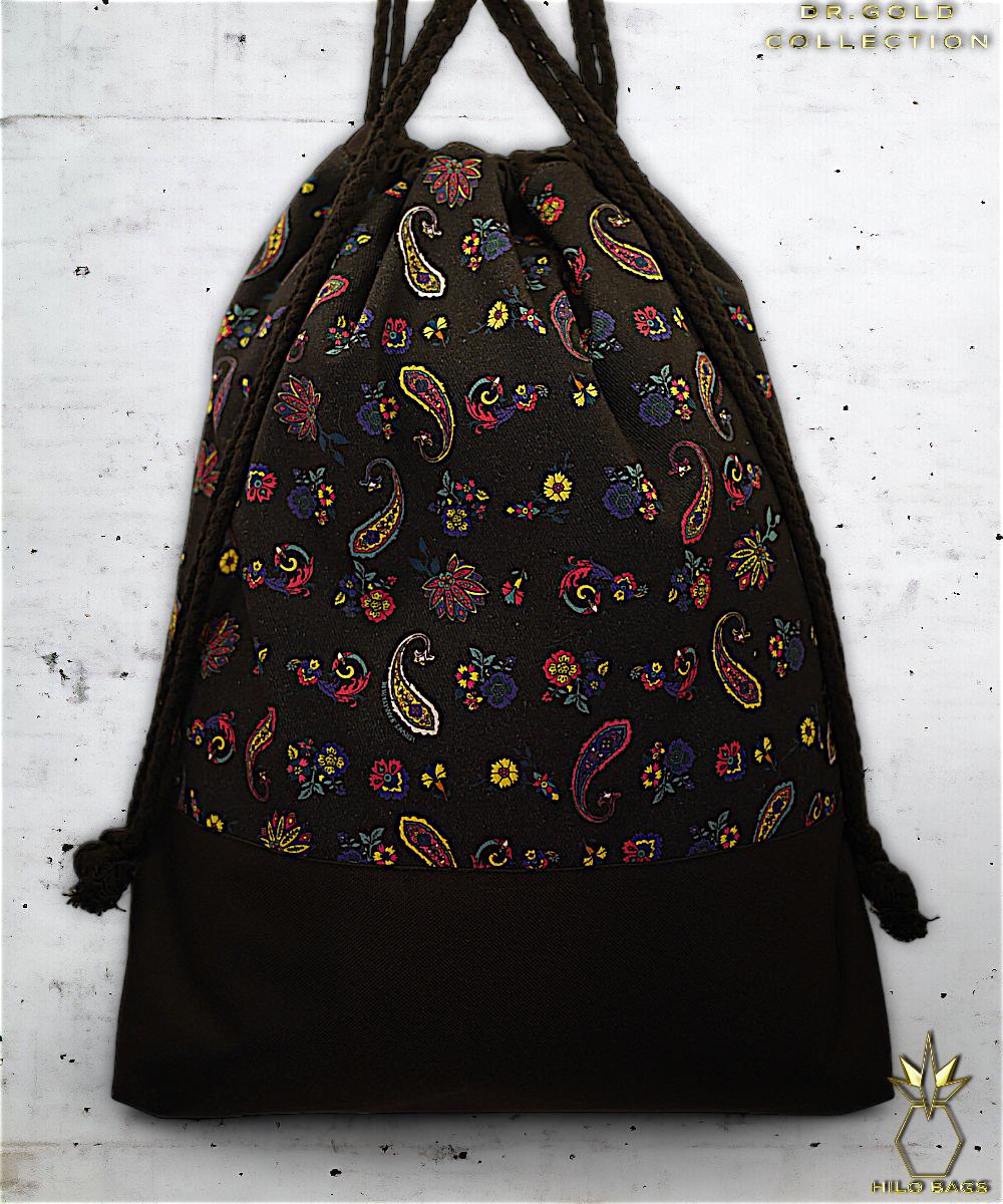 16. DR GOLD - Gymbag - unique - statement - colorful - vibrant - backpack - artistic drawstring - premium - designer - pattern - handmade