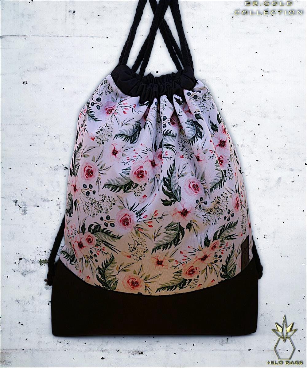 26. DR GOLD - Gymbag - einzigartig - Statement - farbenfroh - lebendig - Rucksack - künstlerischer Kordelzug - Premium - Designer - Muster - handgemacht