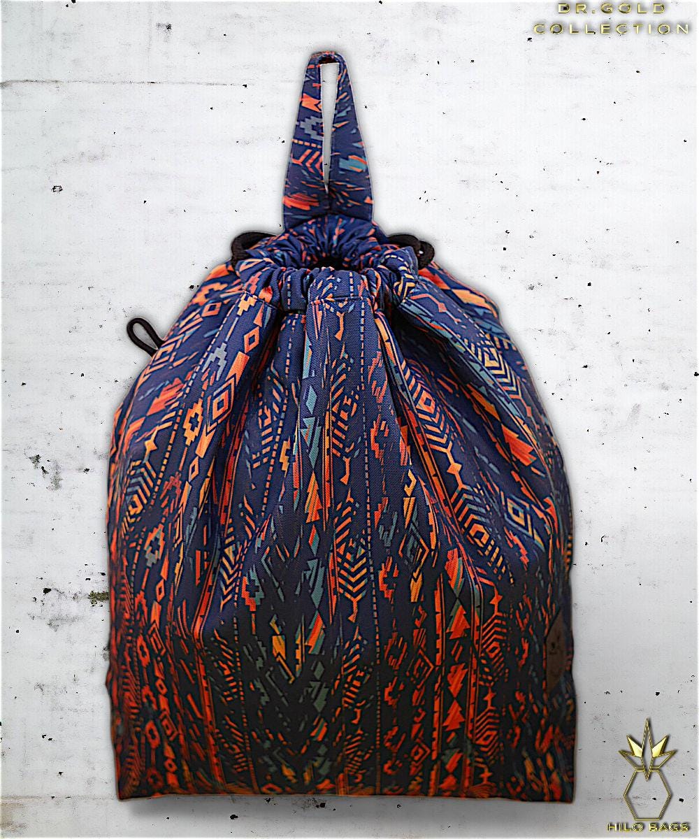 23. DR GOLD - Gymbag - unique - statement - colorful - vibrant - backpack - artistic drawstring - premium - designer - pattern - handmade