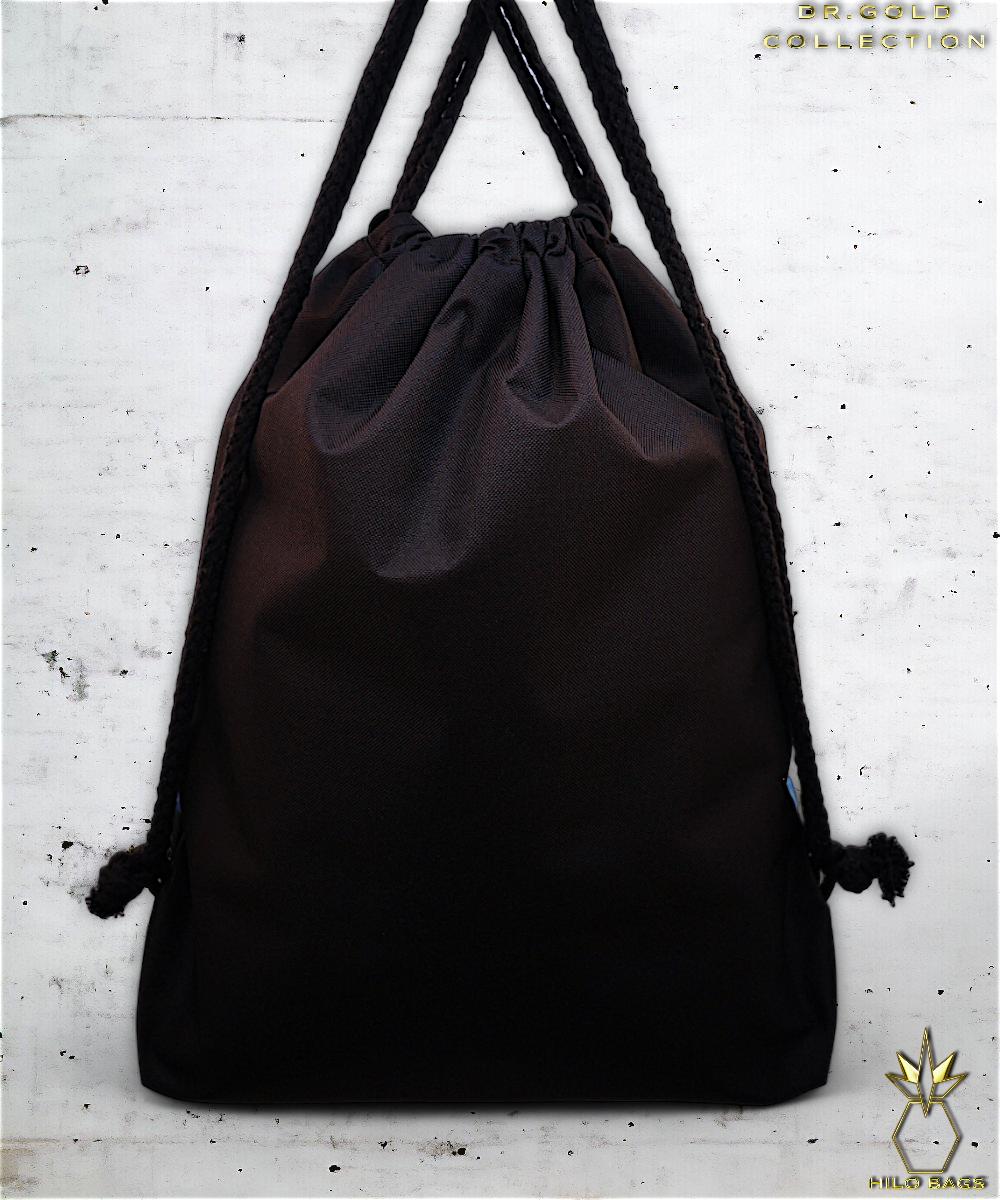 34. DR GOLD - Turnbeutel - einzigartig - Statement - farbenfroh - Gold - Rucksack - künstlerischer Kordelzug - Premium - Designer - Muster - handgemacht