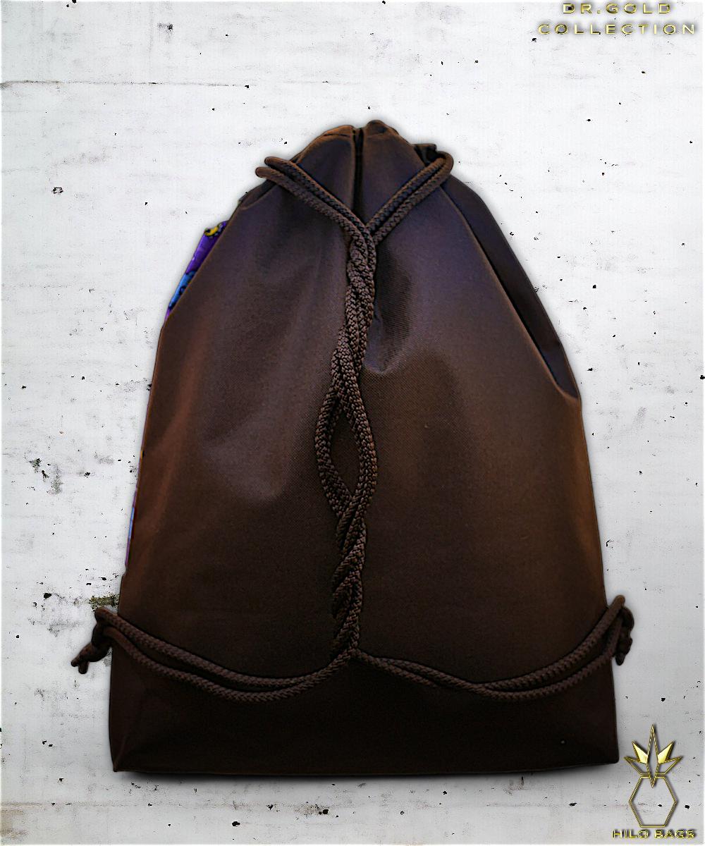 36. DR GOLD - Sportbeutel - einzigartig - Statement - farbenfroh - gold - Rucksack - künstlerischer Kordelzug - premium - Designer - Muster - handgefertigt