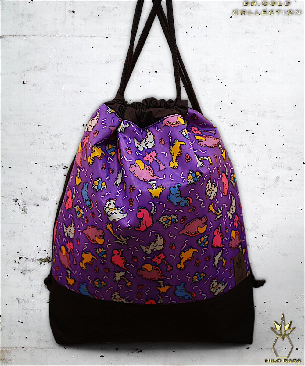 36. DR GOLD - Sportbeutel - einzigartig - Statement - farbenfroh - gold - Rucksack - künstlerischer Kordelzug - premium - Designer - Muster - handgefertigt
