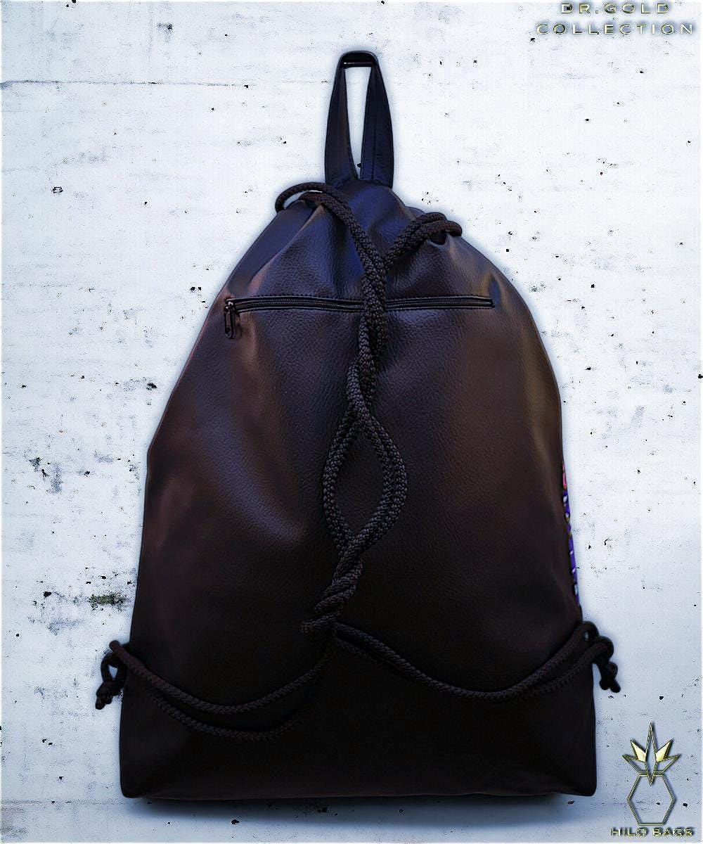 37. DR GOLD - Sportbeutel - einzigartig - Statement - farbenfroh - lebendig - Rucksack - künstlerischer Kordelzug - Premium - Designer - Muster - handgemacht