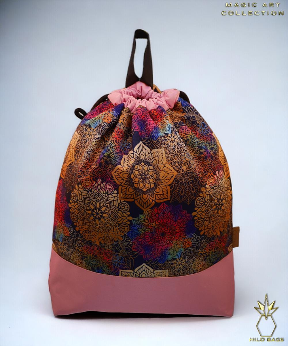 3. MAGIC ART - Gym Bag - mandala - psychedelic - Ozora - festival - artistic - pearl canvas - water repellent - unique - oversized - handmade