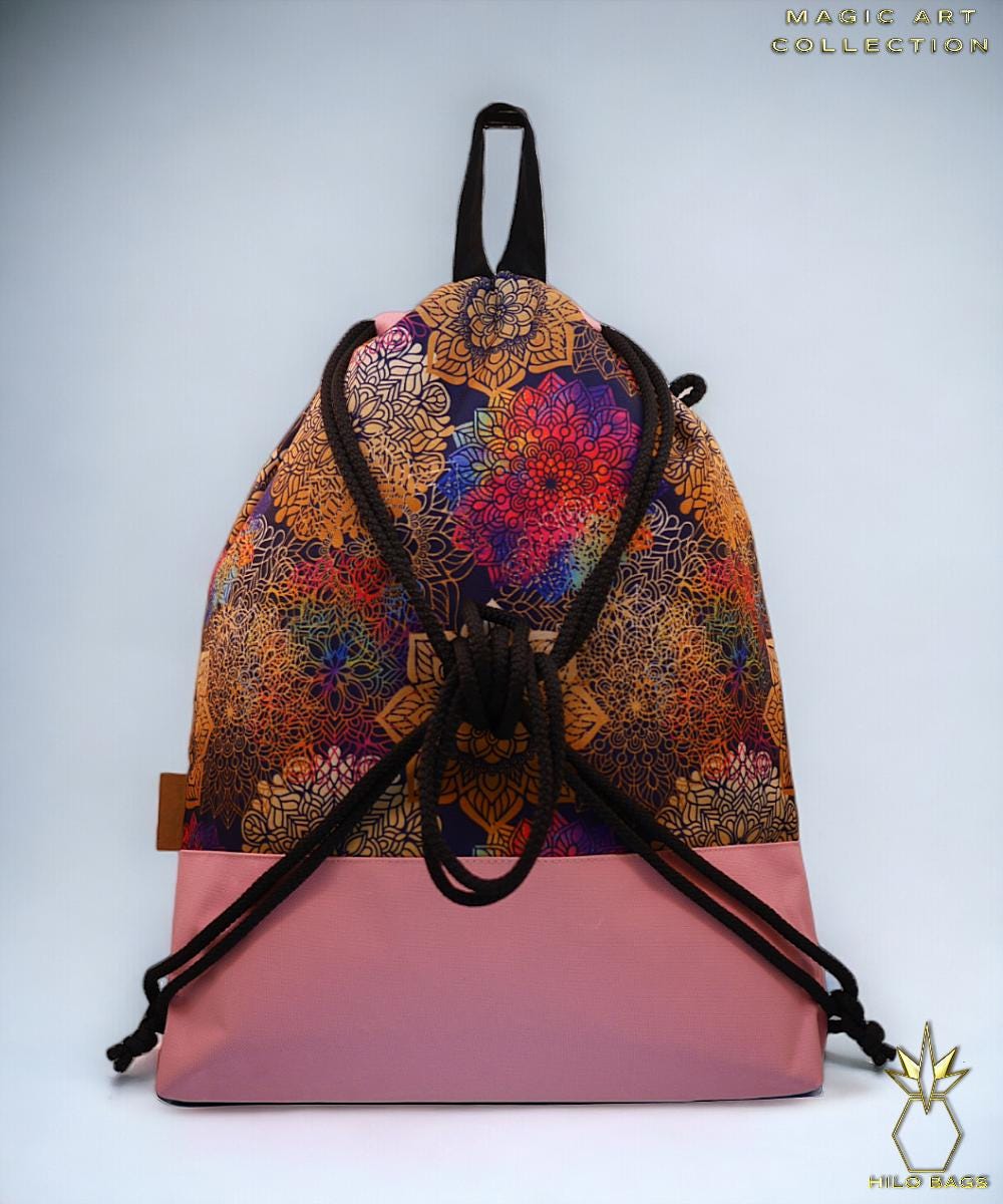 3. MAGIC ART - Gym Bag - mandala - psychedelic - Ozora - festival - artistic - pearl canvas - water repellent - unique - oversized - handmade