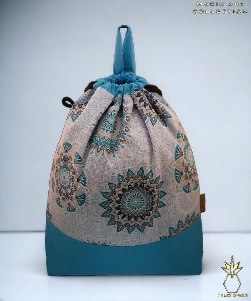 10. MAGIC ART - Gymbag - mandala - psychedelic - ozora - festival - artistic -pearlcanvas - waterrepellent - unique - oversized - handmade