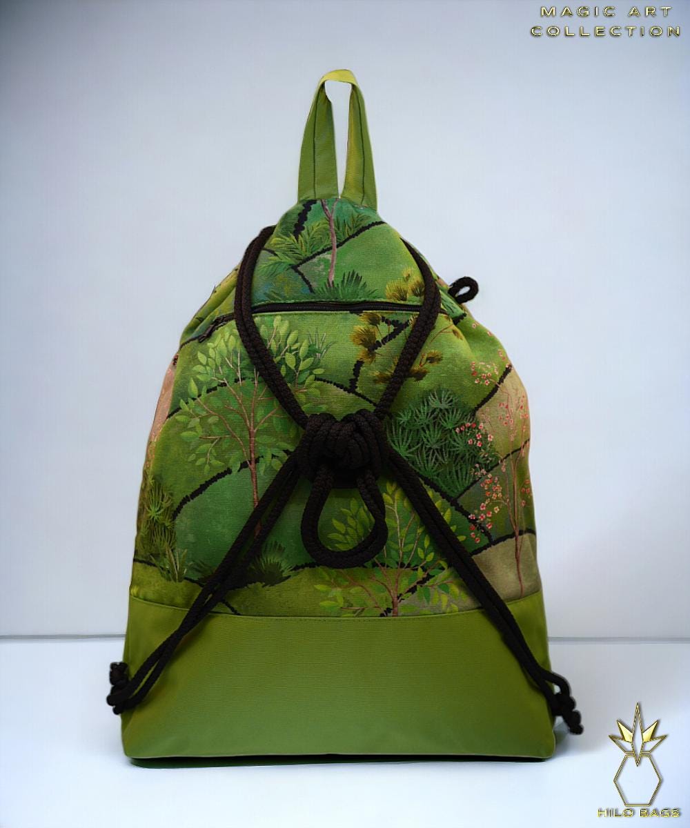 31. MAGIC ART - Gymbag - mandala - psychedelic - Ozora - festival - artistic -pearl canvas - water repellent - unique - oversized - handmade