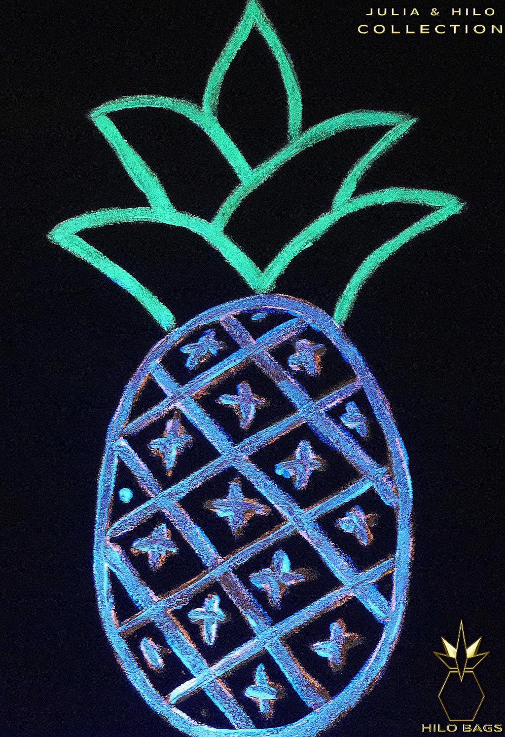 16.JULIA & HILO - Gymbag - hand painted - UV - artist - collaboration - pearl-canvas - unique-art-handmade-oversized-exclusive-design-custom